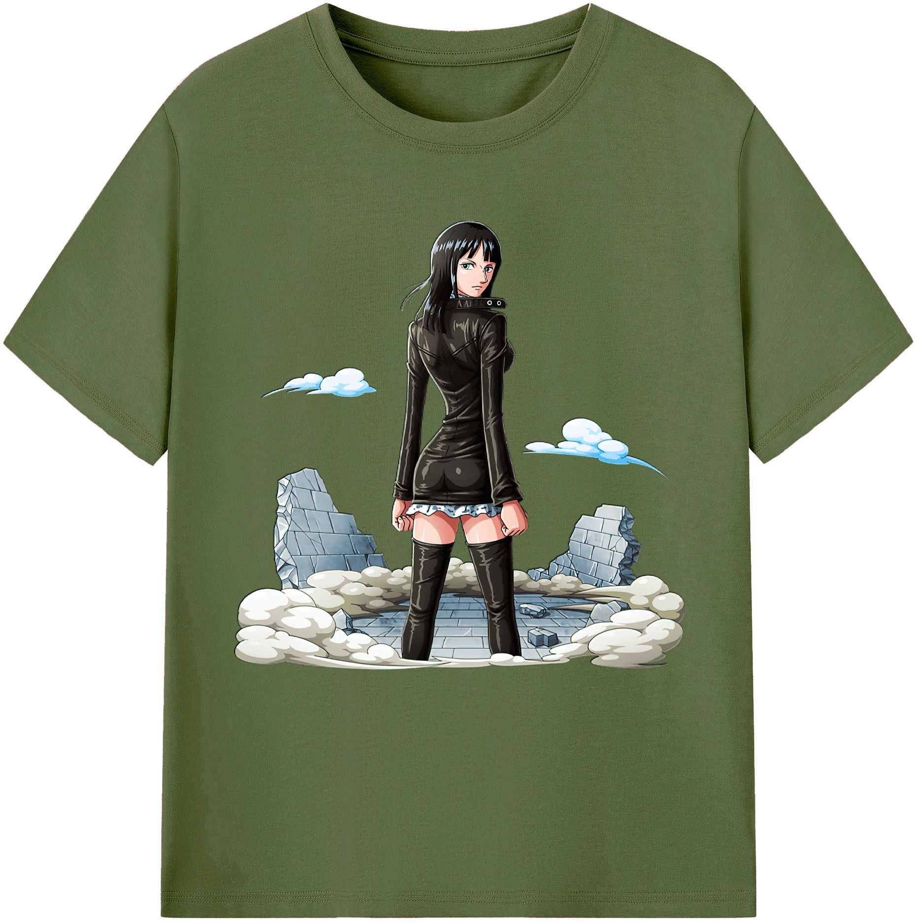 ワンピース ニコ・ロビン ONE PIECE Nico Robin 綿100％半袖Tシャツ（フロントプリント）